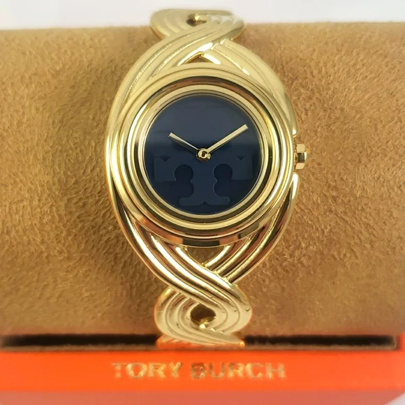 Tory Burch | Accessories | New Tory Burch Miller Gold Navy  display picture 1